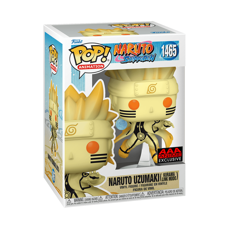 NNaruto: Shippuden "Naruto Uzumaki Kurama Link Mode" Funko Pop! Vinyl Figure #1465 - AAA Anime Exclusive