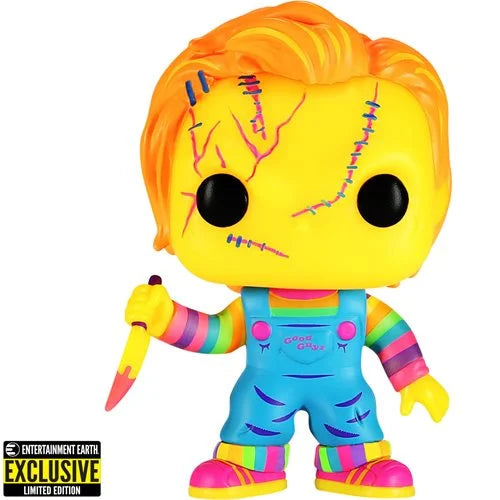 Child's Play "Chucky" Black Light Funko Pop! Vinyl Figure #315 - Entertainment Earth Exclusive