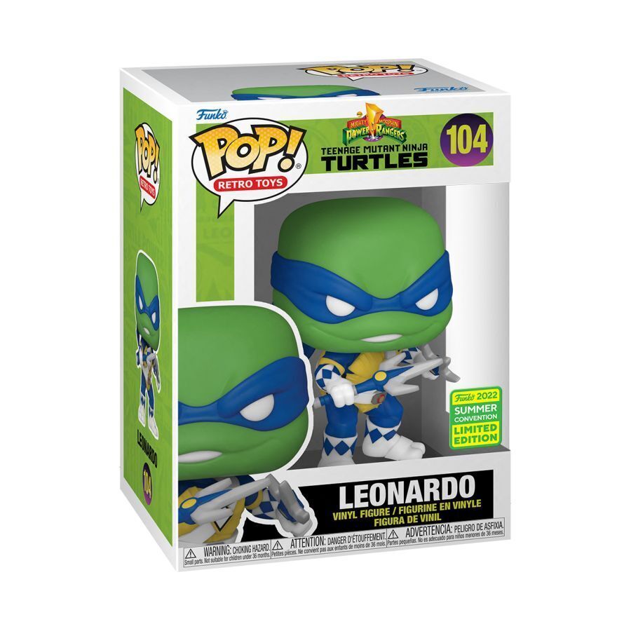TMNT "Leonardo Blue Ranger" 2022 Summer Convention Exclusive Funko Pop! Vinyl Figure #104
