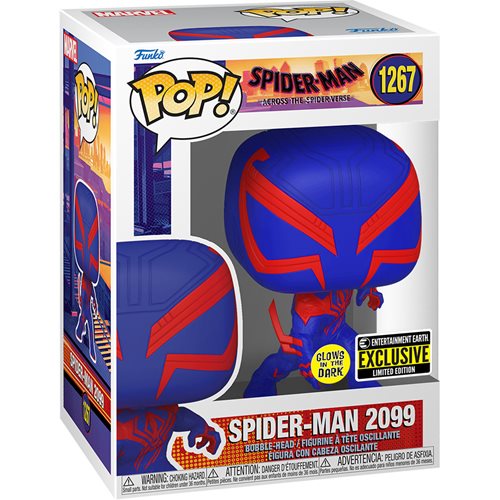 Spider-Man Across the Spiderverse "Spider-Man 2099" Entertainment Earth Exclusive Glow in the dark Funko Pop Vinyl #1267