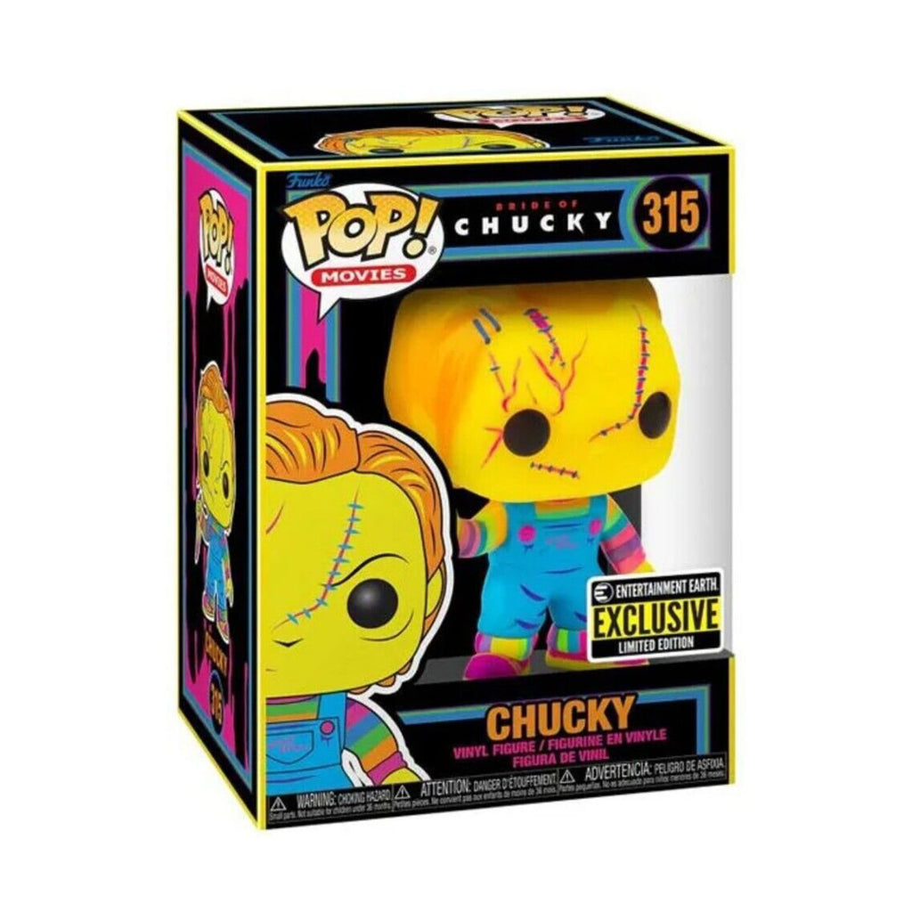 Child's Play "Chucky" Black Light Funko Pop! Vinyl Figure #315 - Entertainment Earth Exclusive